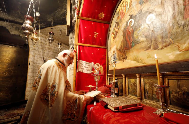 Nativity Church reopens as Palestinians ease coronavirus restrictions, in Bethlehem