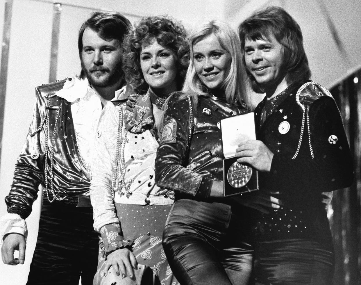 Abba at the Eurovision Song Contest in Brighton, England (Hulton Deutsch / Corbis via Getty Images)