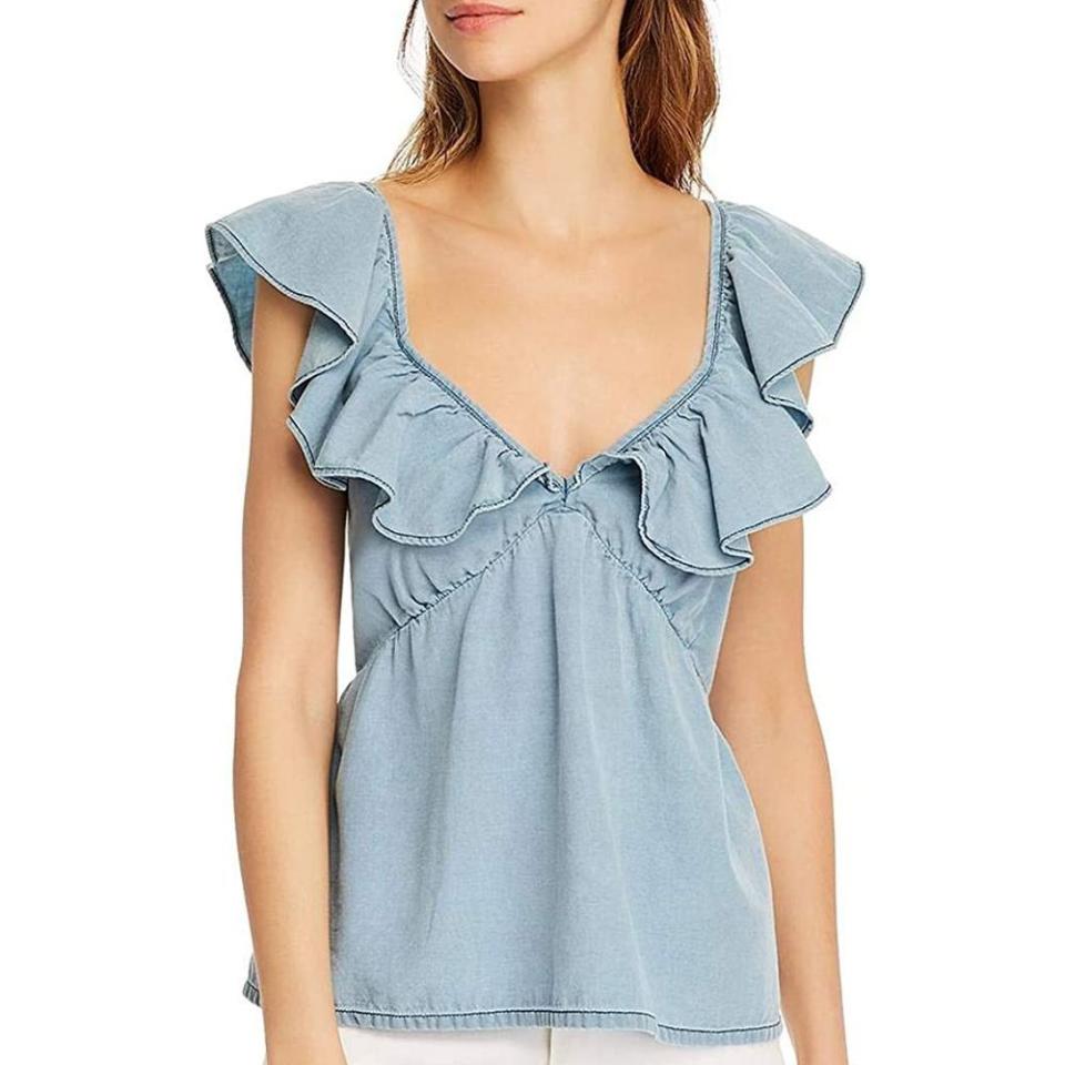 11) Womens Ruffled Tank Top