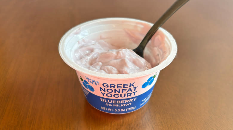 Trader Joe's blueberry Greek yogurt