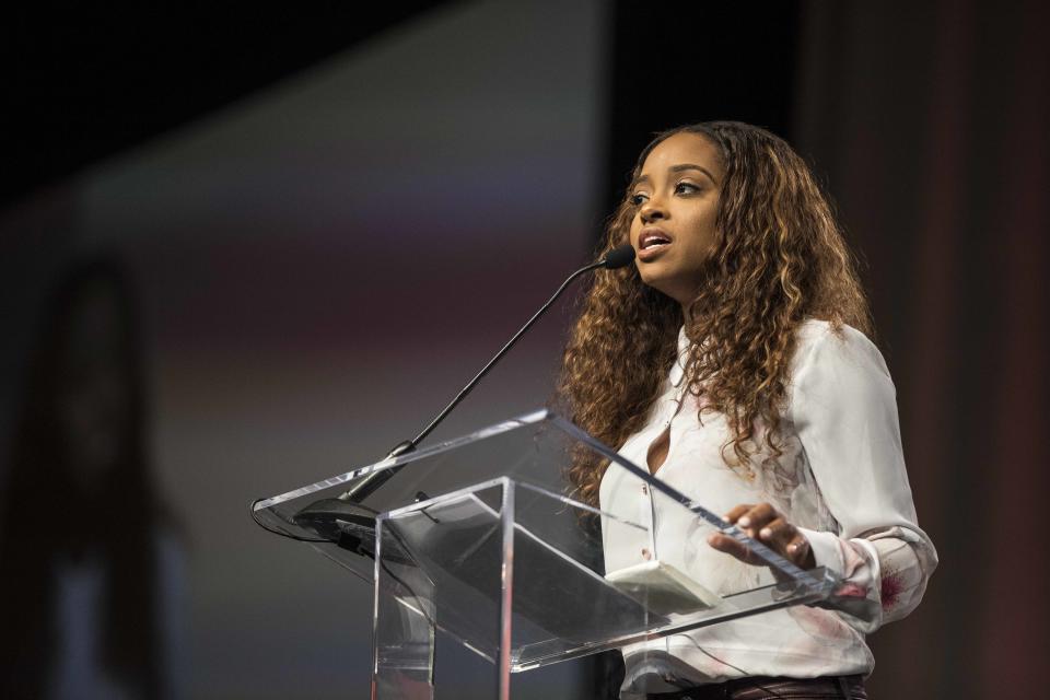 Tamika Mallory during the Women's Convention in Detroit