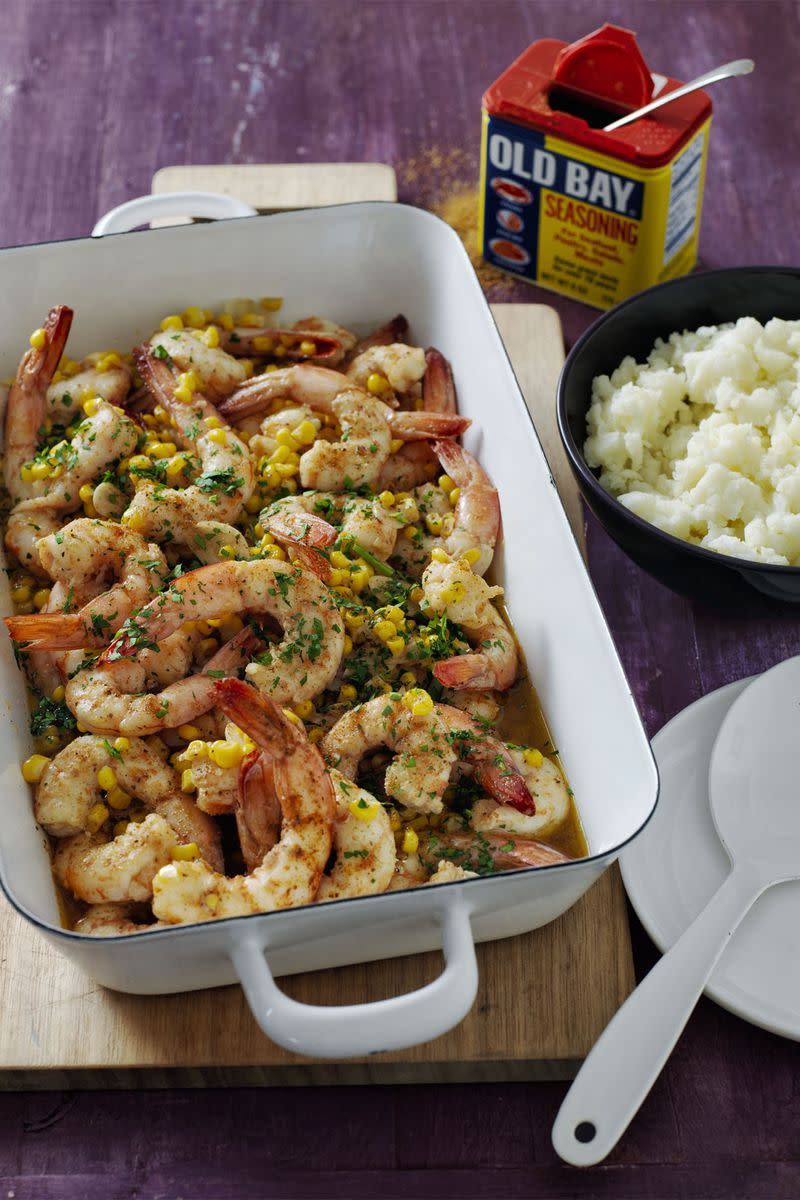 Roasted Old Bay Shrimp Scampi