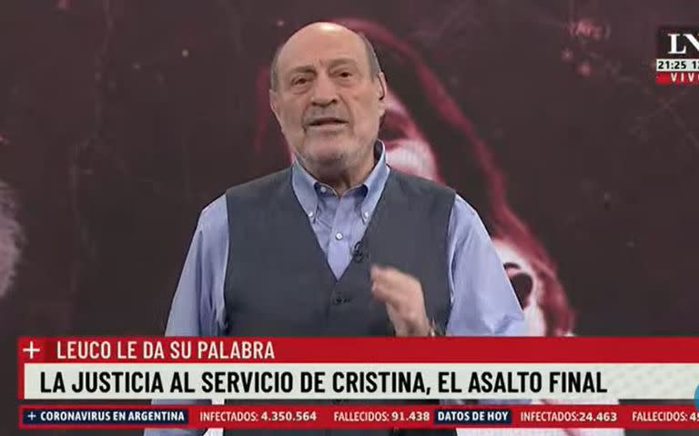 En su editorial de este jueves, Alfredo Leuco se refirió a la relación de Cristina Kirchner con la justicia argentina