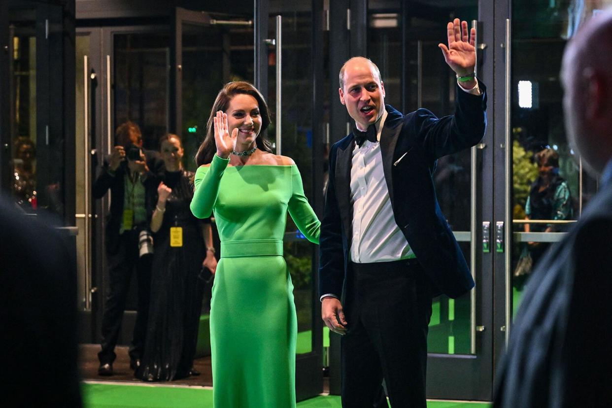 Britain's Prince William, Prince of Wales, and Catherine, Princess of Wales, arrive for the 2022 Earthshot Prize ceremony at the John F. Kennedy Presidential Library and Museum in Boston, Massachusetts, December 2, 2022. (Photo by ANGELA WEISS / AFP) (Photo by ANGELA WEISS/AFP via Getty Images)