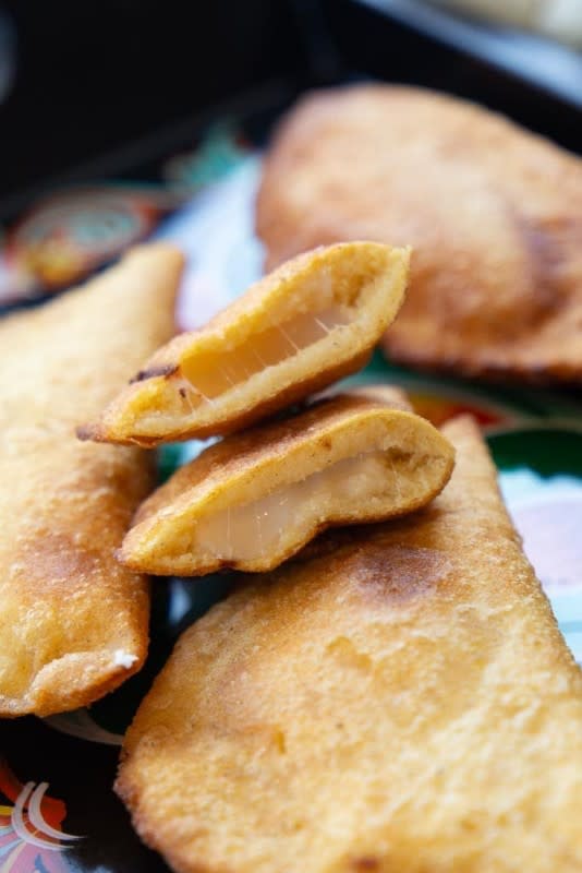 <p>Pura Vida Moms</p><p> Costa Rican cheese empanadas are made from corn dough and filled with salty white cheese before frying.</p><p><strong>Get the recipe:</strong> <a href="https://www.puravidamoms.com/cheese-empanadas-costa-rica-empanadas-de-queso/" rel="nofollow noopener" target="_blank" data-ylk="slk:Cheese Empanadas;elm:context_link;itc:0;sec:content-canvas" class="link ">Cheese Empanadas</a></p>