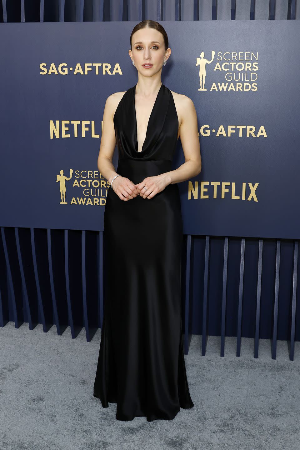 los angeles, california february 24 taissa farmiga attends the 30th annual screen actors guild awards at shrine auditorium and expo hall on february 24, 2024 in los angeles, california photo by frazer harrisongetty images
