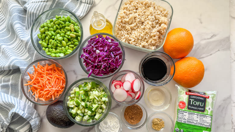 orange tofu rice bowl ingredients