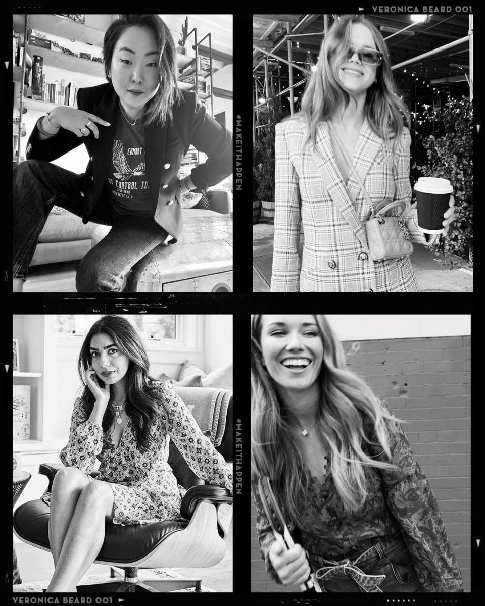 Images from the “Make It Happen” campaign featuring, clockwise from top left, Aya Kanai, Valeria Lipovetsky, Danielle Collins and Dr. Deepika Chopra. - Credit: courtesy shot.