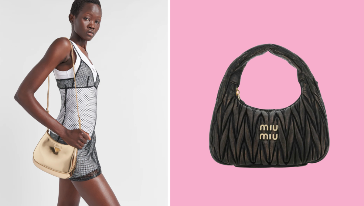 The hottest mini handbags: Prada Cleo and Miu Miu Wander Matelassé bags
