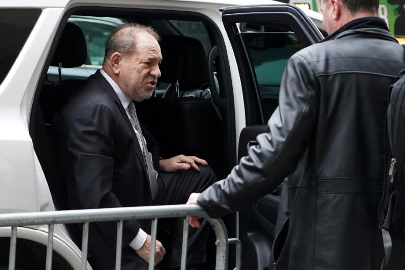 Film producer Harvey Weinstein arrives at New York Criminal Court for his ongoing sexual assault trial in the Manhattan borough of New York City