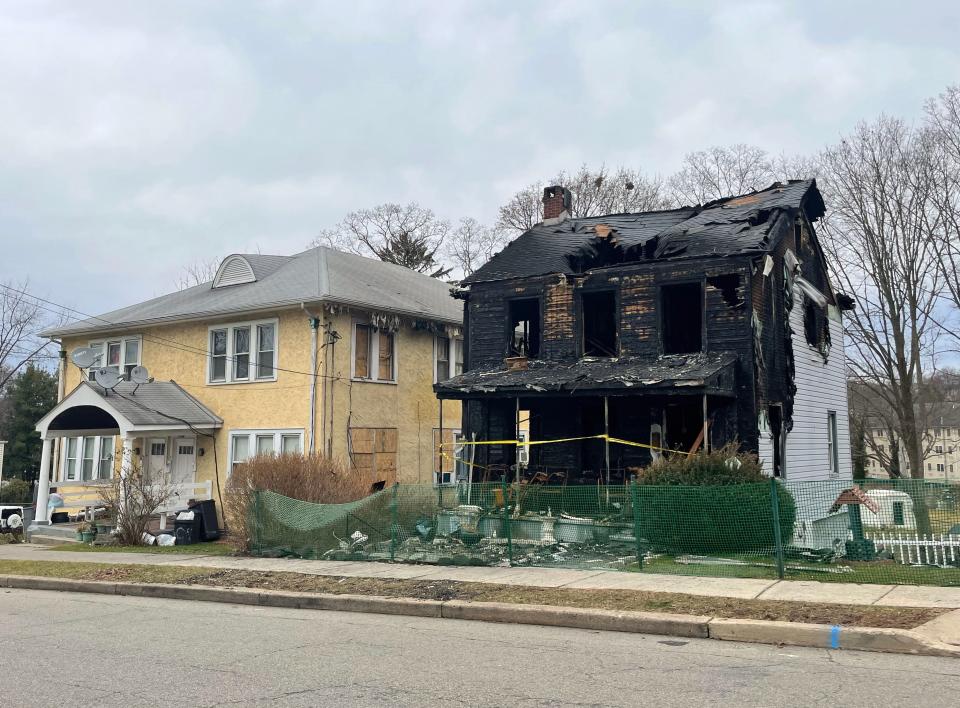 Aftermath of a devastating fire on Thompson avenue in Dover on Monday, Jan. 3, 2022.