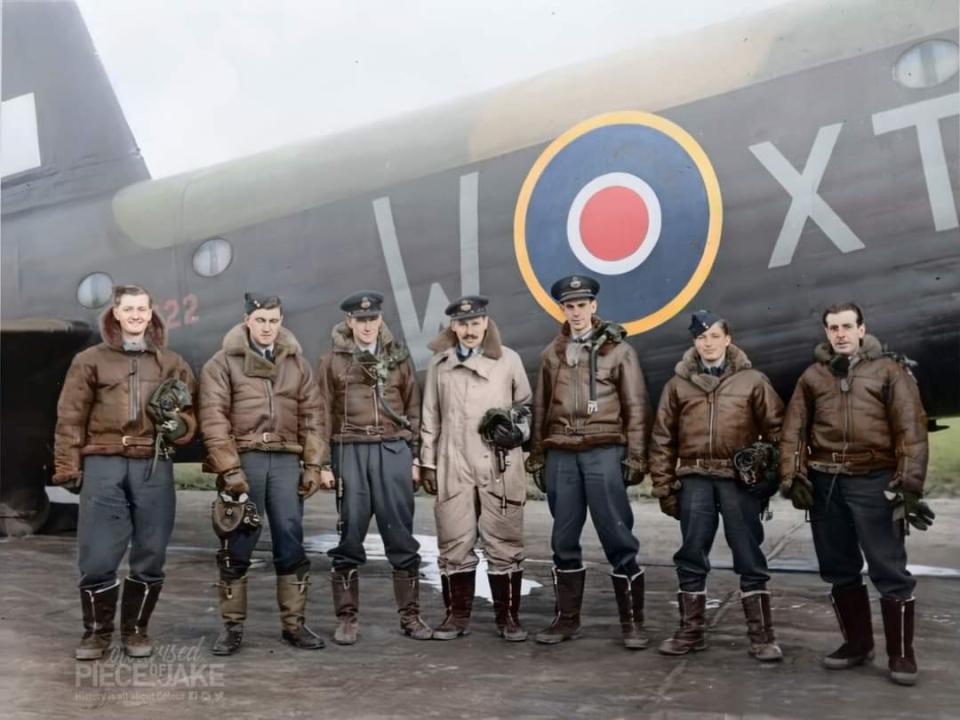 The crew of BK716 (Crown copyright)