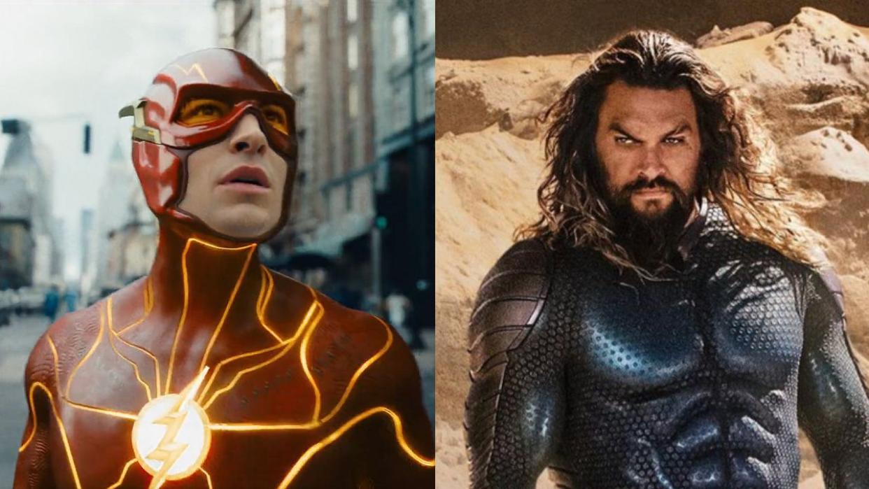  Ezra Miller in The Flash/ Jason Momoa as Aquaman 