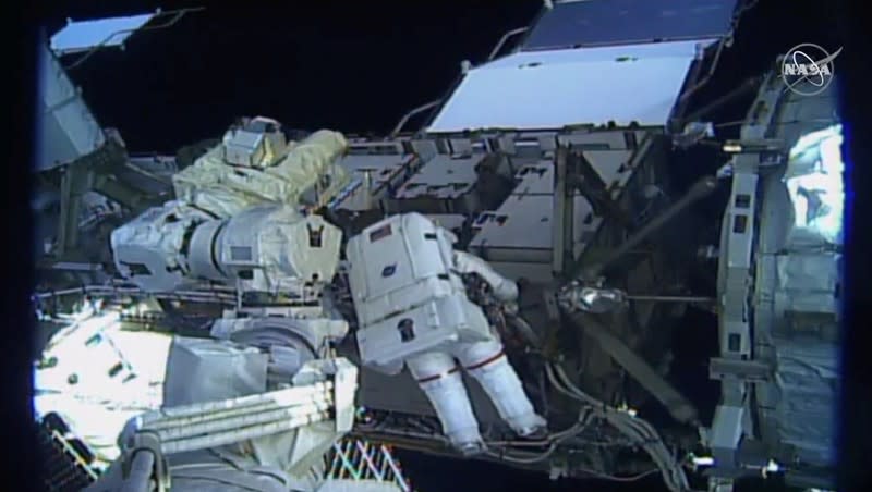 U.S. astronauts Koch and Meir attempt the first all-female spacewalk outside the ISS