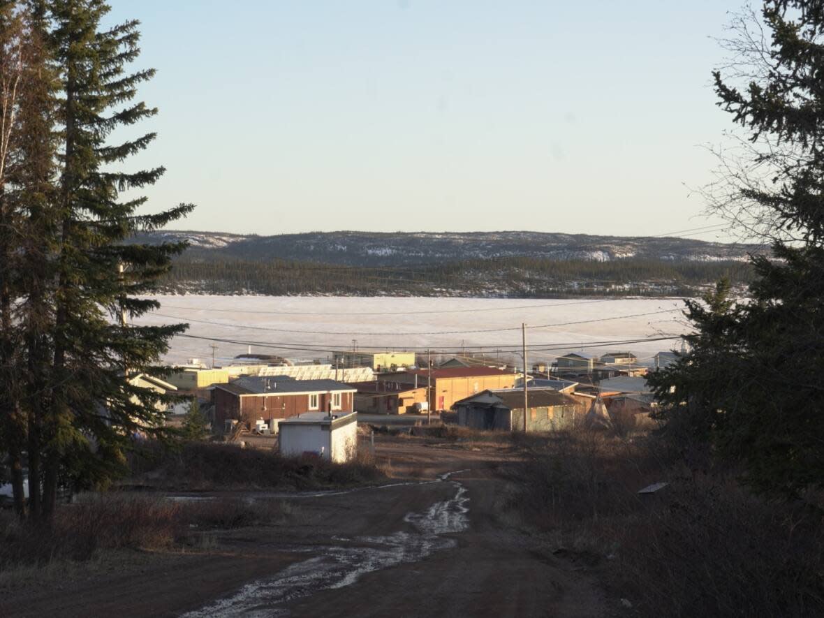 Łutselk'e, N.W.T., is expecting five pre-fabricated houses to arrive via barge this summer. The community is in the process of negotiating funding for an additional five units. (Natalie Pressman/CBC - image credit)