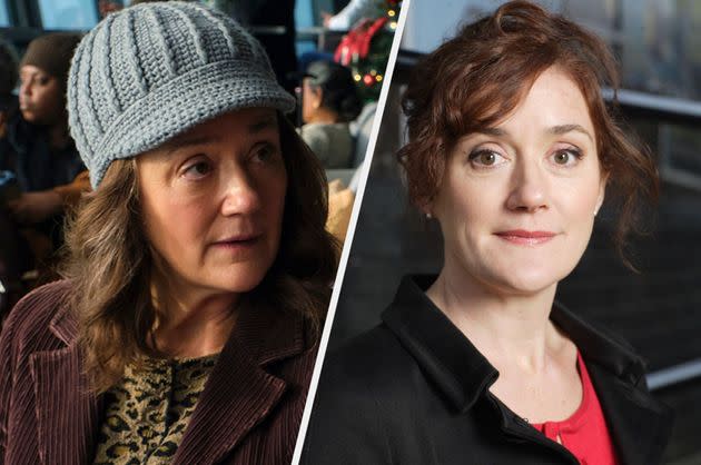 Sophie Thompson in Everything I Know About Love and in EastEnders (Photo: BBC)