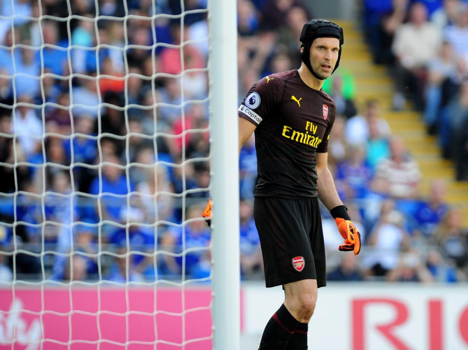 Unai Emery throws support behind Petr Cech despite erratic performance in Arsenal’s win over Cardiff