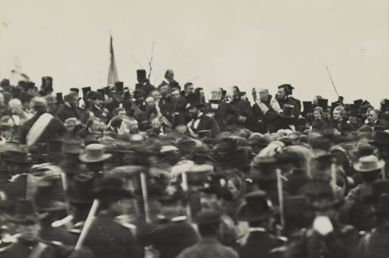 On November 19, 1863, U.S. President Abraham Lincoln delivered the Gettysburg Address on a Civil War battlefield in Pennsylvania. File Photo by Library of Congress/UPI