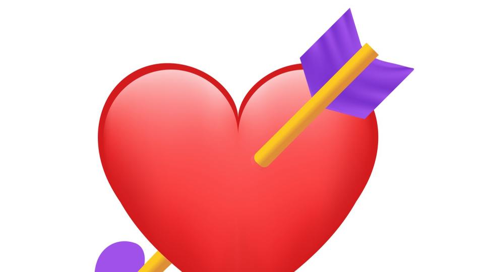romantic heart with arrow emoji