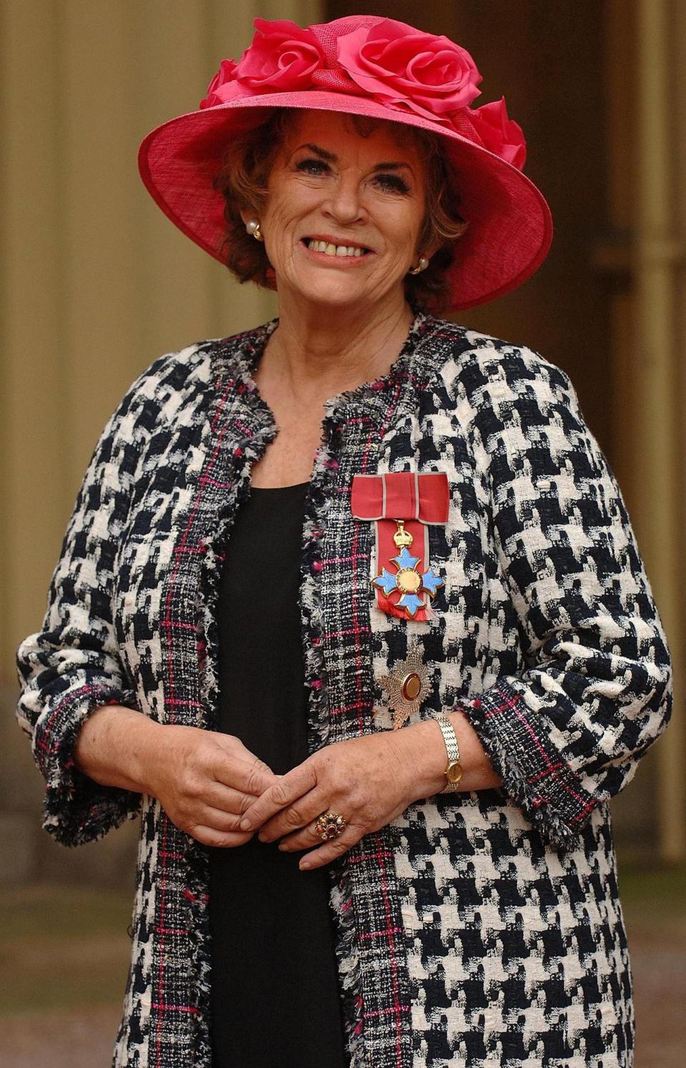 Dame Ann Leslie after her investiture at Buckingham Palace, February 2007