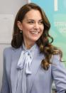 <p>Kate wore one of her favorite pair of earrings, <a href="https://go.redirectingat.com?id=74968X1596630&url=https%3A%2F%2Fwww.missoma.com%2Fproducts%2Fmini-pyramid-charm-hoop-earrings&sref=https%3A%2F%2Fwww.townandcountrymag.com%2Fsociety%2Ftradition%2Fg41544126%2Fprince-william-kate-middleton-northern-ireland-october-2022-photos%2F" rel="nofollow noopener" target="_blank" data-ylk="slk:Mini Pyramid Charm Hoop Earrings;elm:context_link;itc:0;sec:content-canvas" class="link ">Mini Pyramid Charm Hoop Earrings</a> made by Missoma. </p>