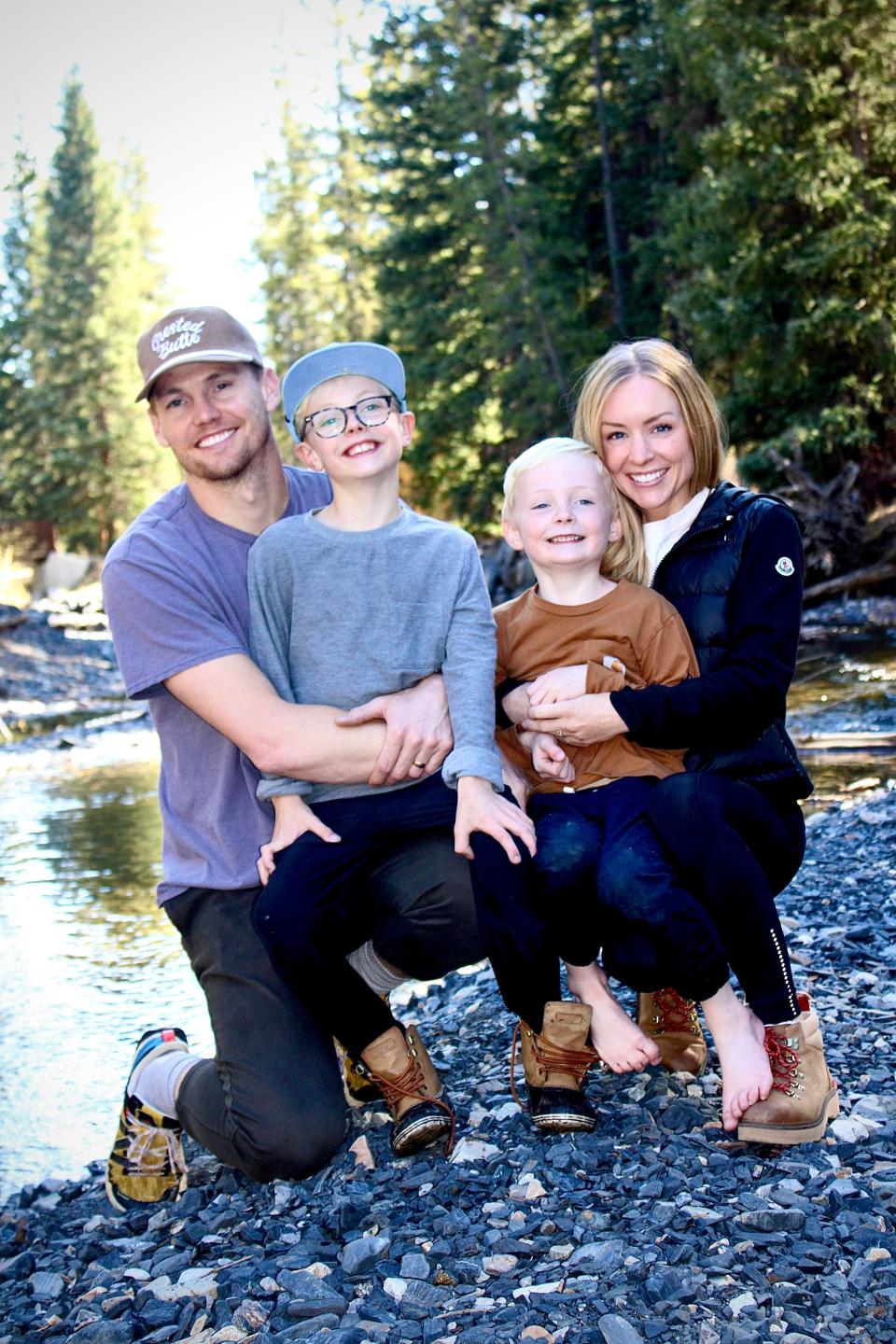 Cameron Clifford pictured with his wife and their sons, from left to right, Cal and Lyle.