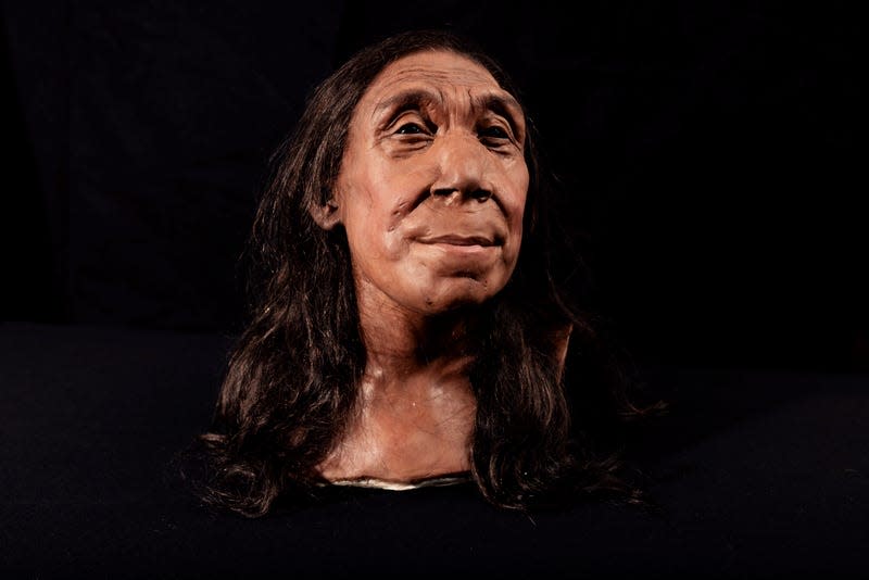 The reconstructed face of Shanidar Z, based on the team’s analysis of the skull. - Photo: BBC Studios/Jamie Simonds