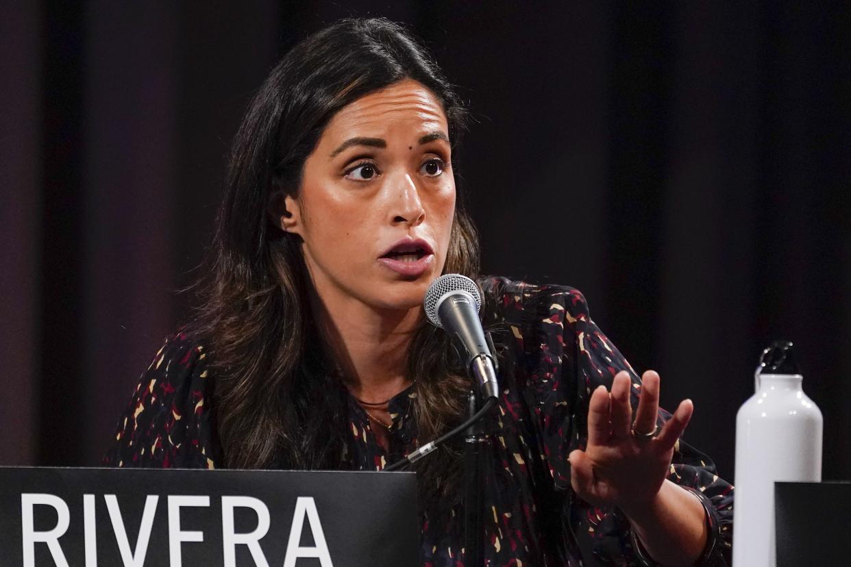 New York's 10th Congressional District candidate and New York City Councilmember Carlina Rivera (D-Manhattan) in Manhattan, New York on Tuesday, July 19, 2022.