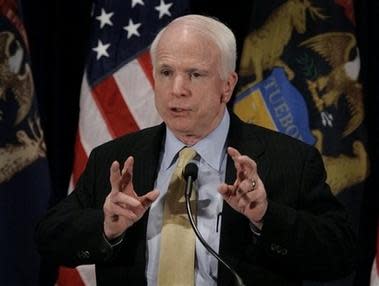 Dozens and dozens of news reports are slamming McCain's use of air quotes.