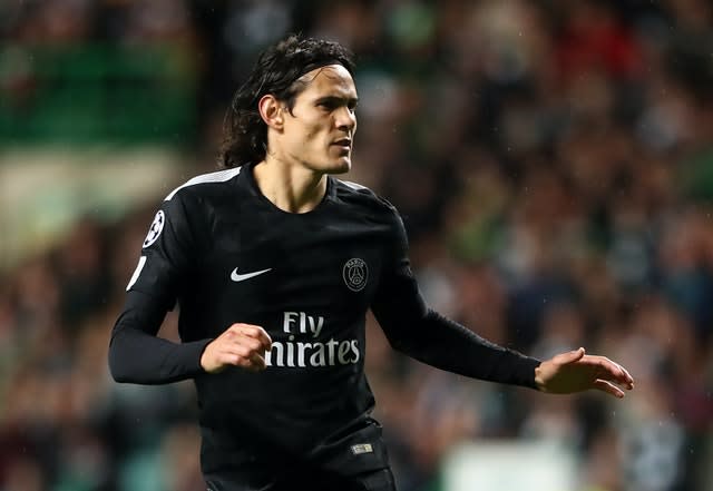 Edinson Cavani is Paris St Germain's record goalscorer (Andrew Milligan/PA).