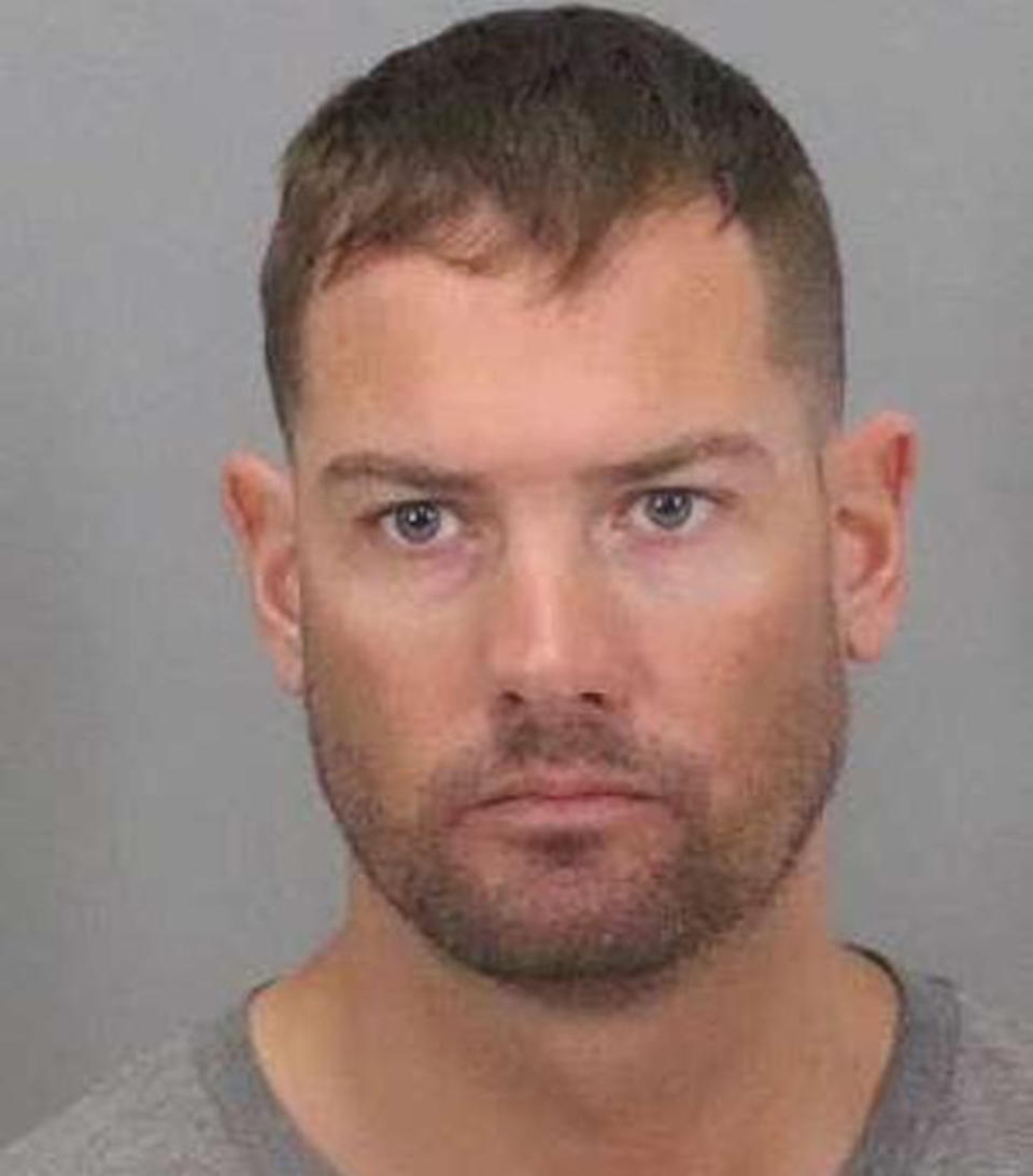 Pictured is San Francisco Bay Area San Mateo police officer Robert Davies, who was arrested after allegedly trying to meet a 16-year-old girl on Tinder. Source: San Jose Police Department