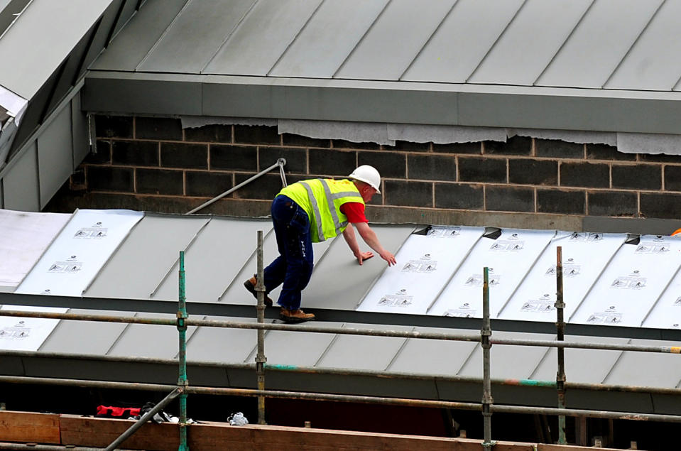 A general view of construction workers, Nottingham