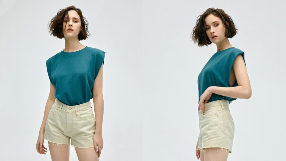 夏季出遊穿搭2��BRAPPERS 女款 休閒無袖上衣-兩色！圖片來源：Yahoo奇摩購物中心