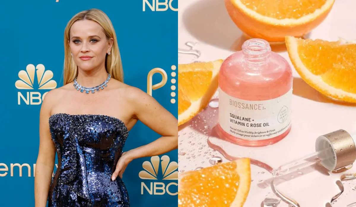 La vitamina C y el aceite de rosas acuden al rescate de Reese Witherspoon. (Foto: Getty/Biossance)