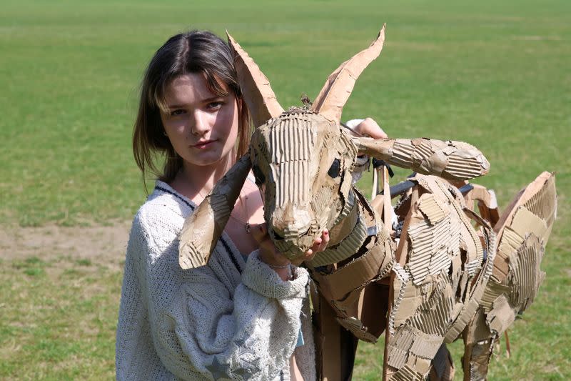 Life-size puppets of wild animals revealed at the launch of 'The Herds' in London