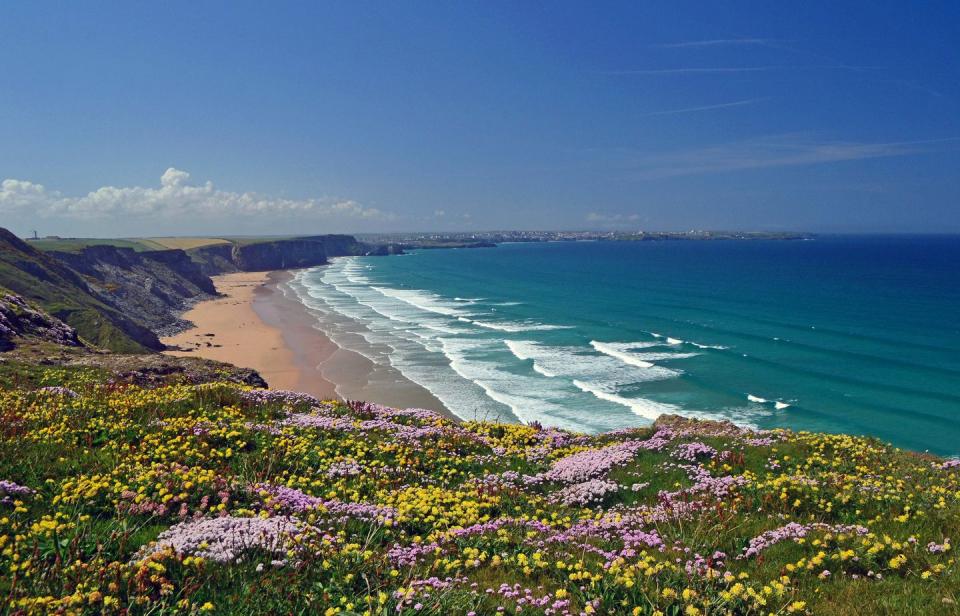 <p>One of Cornwall's best-known beaches, Watergate Bay is a popular surf spot but is also home to many different sporting events including the annual Polo on the Beach. </p><p><a class="link " href="http://www.watergatebay.info/" rel="nofollow noopener" target="_blank" data-ylk="slk:MORE INFO;elm:context_link;itc:0;sec:content-canvas">MORE INFO</a></p><p><strong>Where to stay: </strong>Set just 200 yards from the beach, <a href="https://www.booking.com/hotel/gb/beachcombers-apartments.en-gb.html?aid=2070935&label=sandy-beaches" rel="nofollow noopener" target="_blank" data-ylk="slk:Beachcombers Apartments;elm:context_link;itc:0;sec:content-canvas" class="link ">Beachcombers Apartments</a> provide modern self-catered accommodation just four miles from lively Newquay. A 10 mile drive through scenic countryside brings guests to Padstow’s pretty harbour.</p><p><a class="link " href="https://www.booking.com/hotel/gb/beachcombers-apartments.en-gb.html?aid=2070935&label=sandy-beaches" rel="nofollow noopener" target="_blank" data-ylk="slk:CHECK PRICES;elm:context_link;itc:0;sec:content-canvas">CHECK PRICES</a></p>