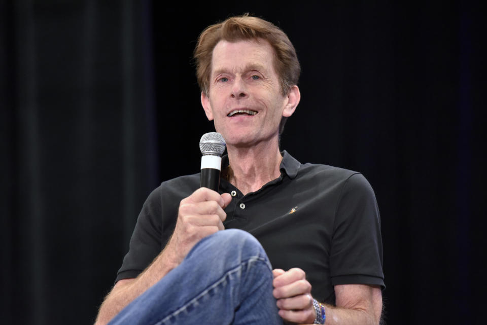 FILE - Kevin Conroy participates during a Q&A panel at Wizard World on Aug. 24, 2019, in Chicago. Conroy, the prolific voice actor whose gravely voice on the “Batman: The Animated Series" was for many Batman fans the definite sound of the Caped Crusader, died Thursday after a battle with cancer. He was 66. Warner Bros., which produced the series, announced Friday. (Photo by Rob Grabowski/Invision/AP, File)