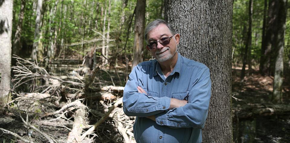 Andy Nunez, 67, of Salisbury, Maryland, is an author of local folklore who has written about the Selbyville Swamp Monster in his book 'Mysteries of the Eastern Shore.'
