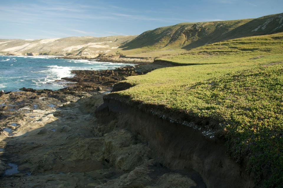 Waves break on San Miguel Island in this file photo.