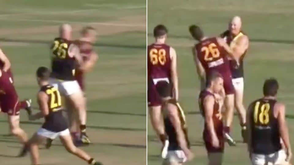 Hall's two punches. Pic: QAFL