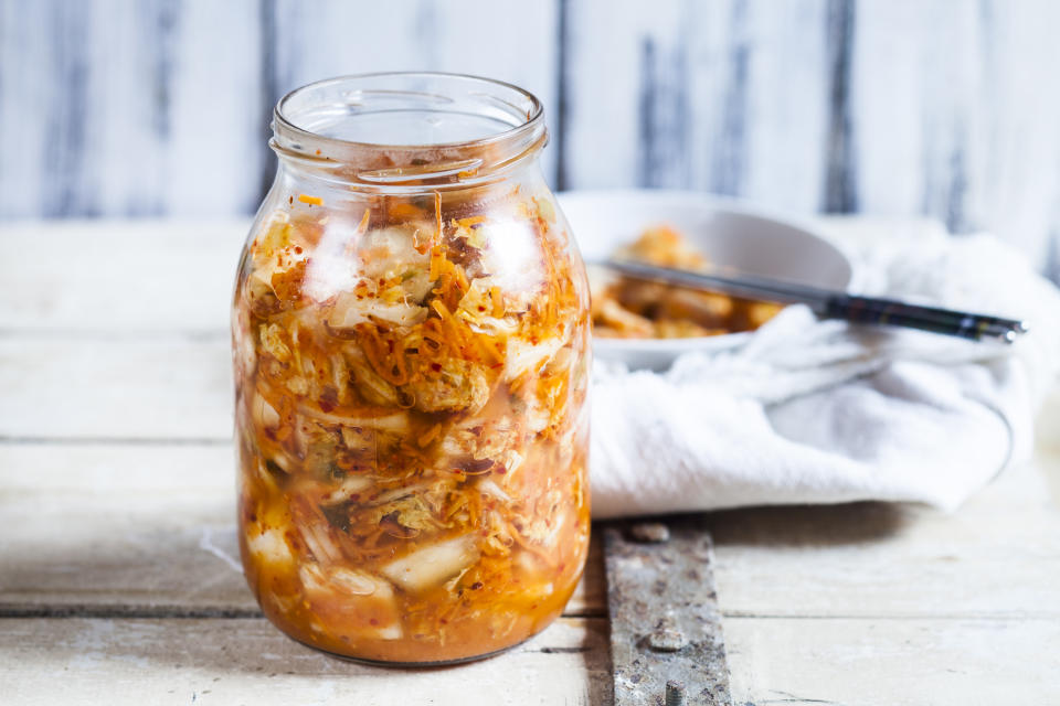 Fermented foods like kimchi are a great way to boost gut health. (Getty Images)