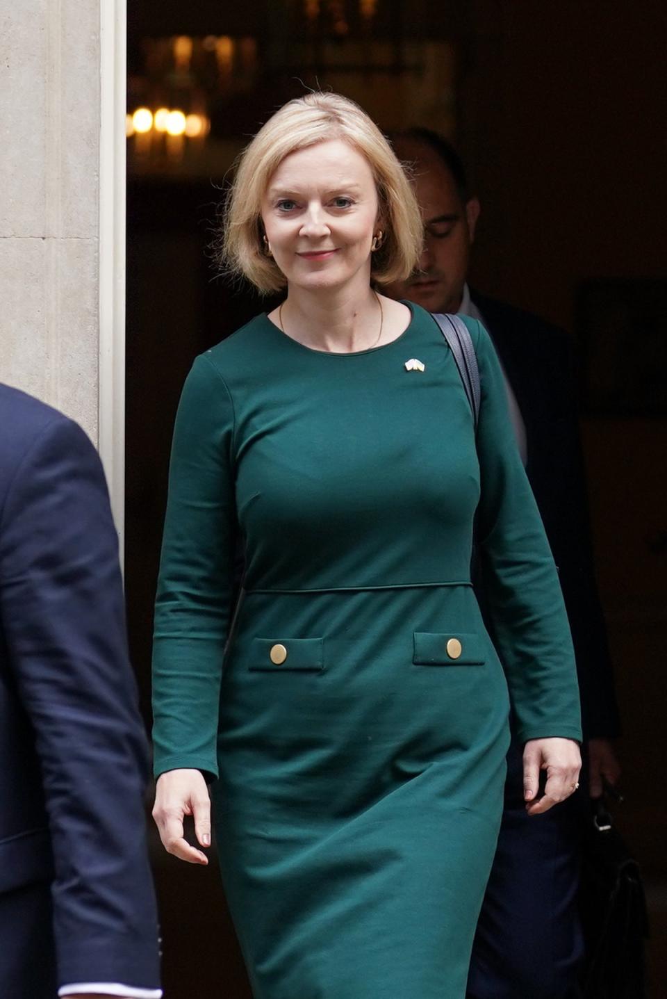 Prime Minister Liz Truss leaves 10 Downing Street for the House of Commons (Kirsty O’Connor/PA) (PA Wire)