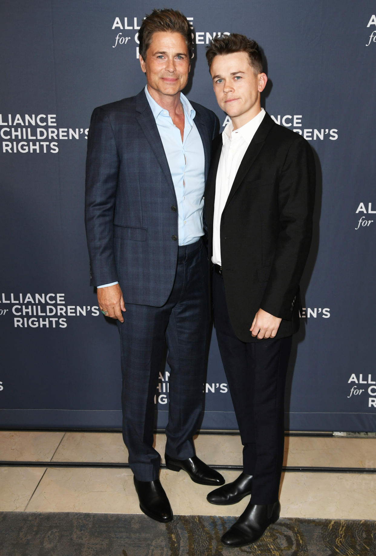 Rob Lowe and son John Owen Lowe. (JC Olivera / Getty Images)