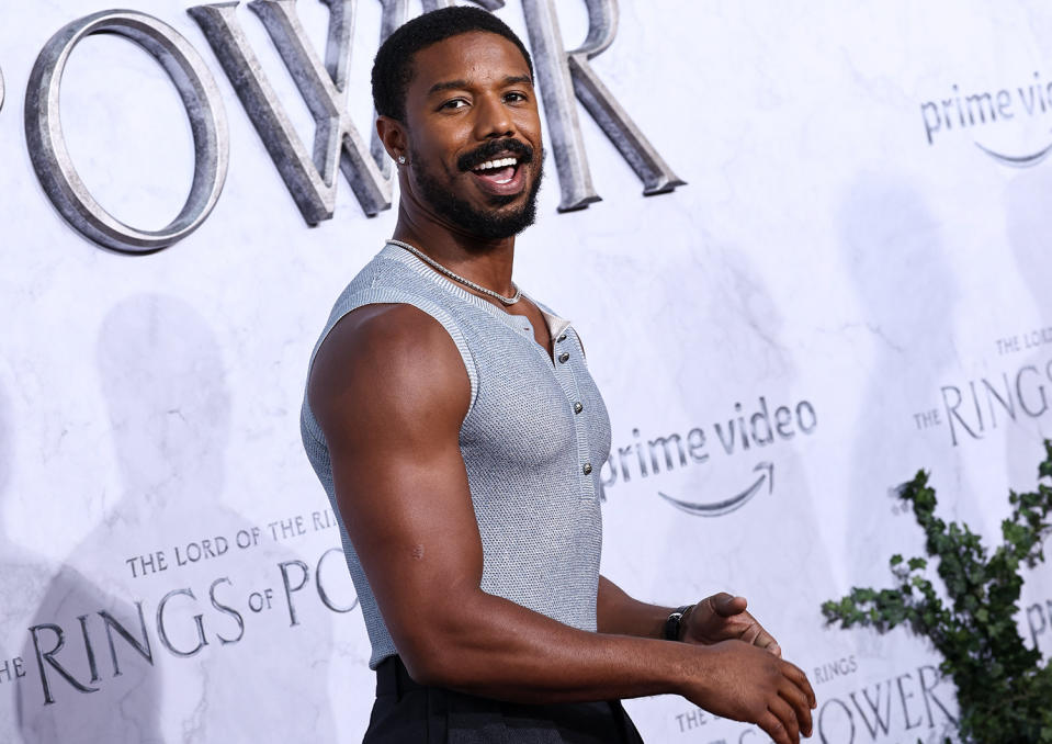 <p>Michael B. Jordan turns heads on Aug. 15 at the premiere of <em>The Rings of Power</em> in Los Angeles. </p>