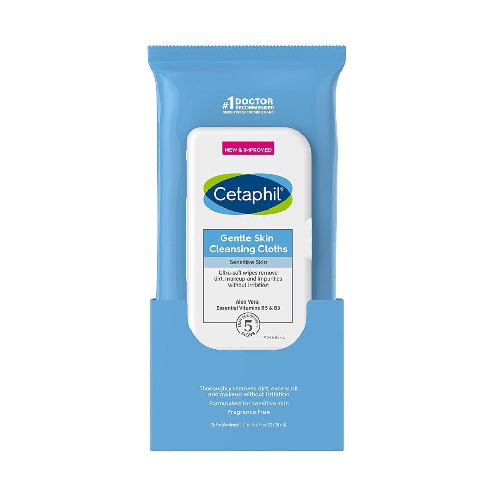 Cetaphil Gentle Skin Cleansing Cloths for Sensitive Skin; best body wipes, body and face wipes, best wipes for sensitive skin