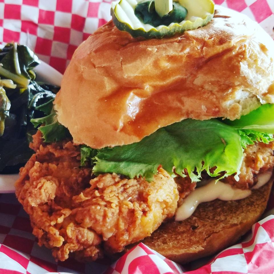 Old South Fried Chicken Sandwich at Floridays Woodfire Grill & Bar in Bradenton.