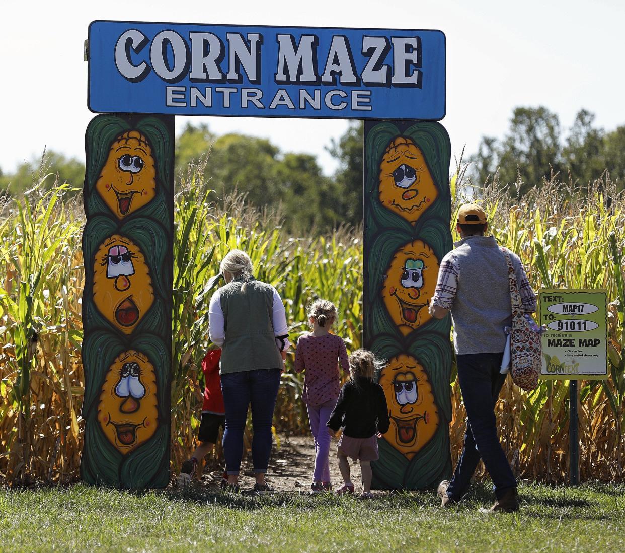 The MAiZE at Little Darby Creek in Milford Center features a corn maze bearing the likeness of country singer Reba McEntire.