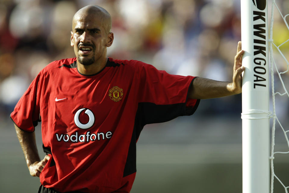 Veron was the most expensive transfer in English football when signed for Manchester United in 2001.