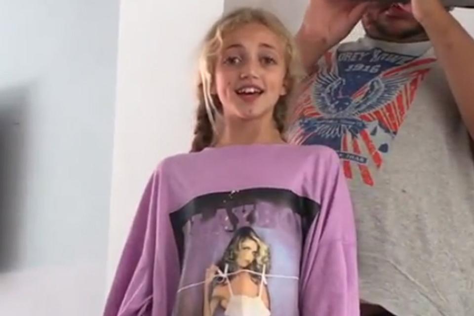 Katie Price slammed for sharing video of daughter Princess singing in a Playboy t-shirt