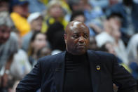 <p>Head coach Leonard Hamilton of the Florida State Seminoles looks on during the 2019 NCAA Men’s Basketball Tournament West Regional game against the Gonzaga Bulldogs at Honda Center on March 28, 2019 in Anaheim, California. (Photo by Harry How/Getty Images) </p>